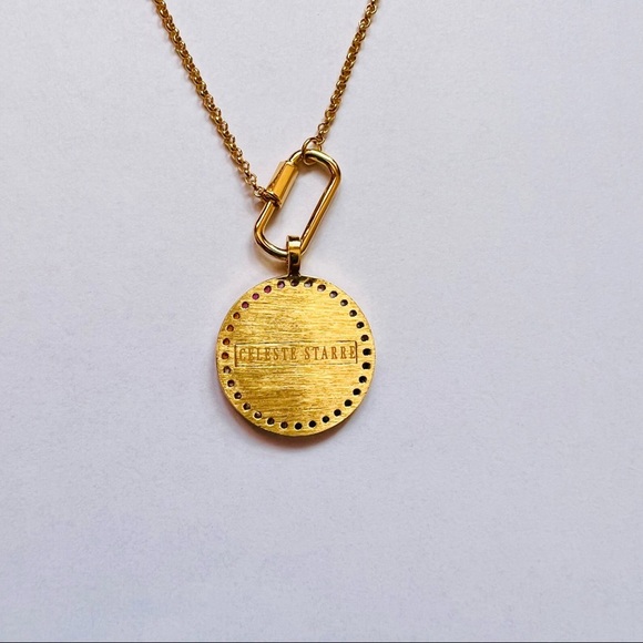New! CELESTE STARRE Bali Moon Sun 18K Gold Plated Necklace - Picture 7 of 8